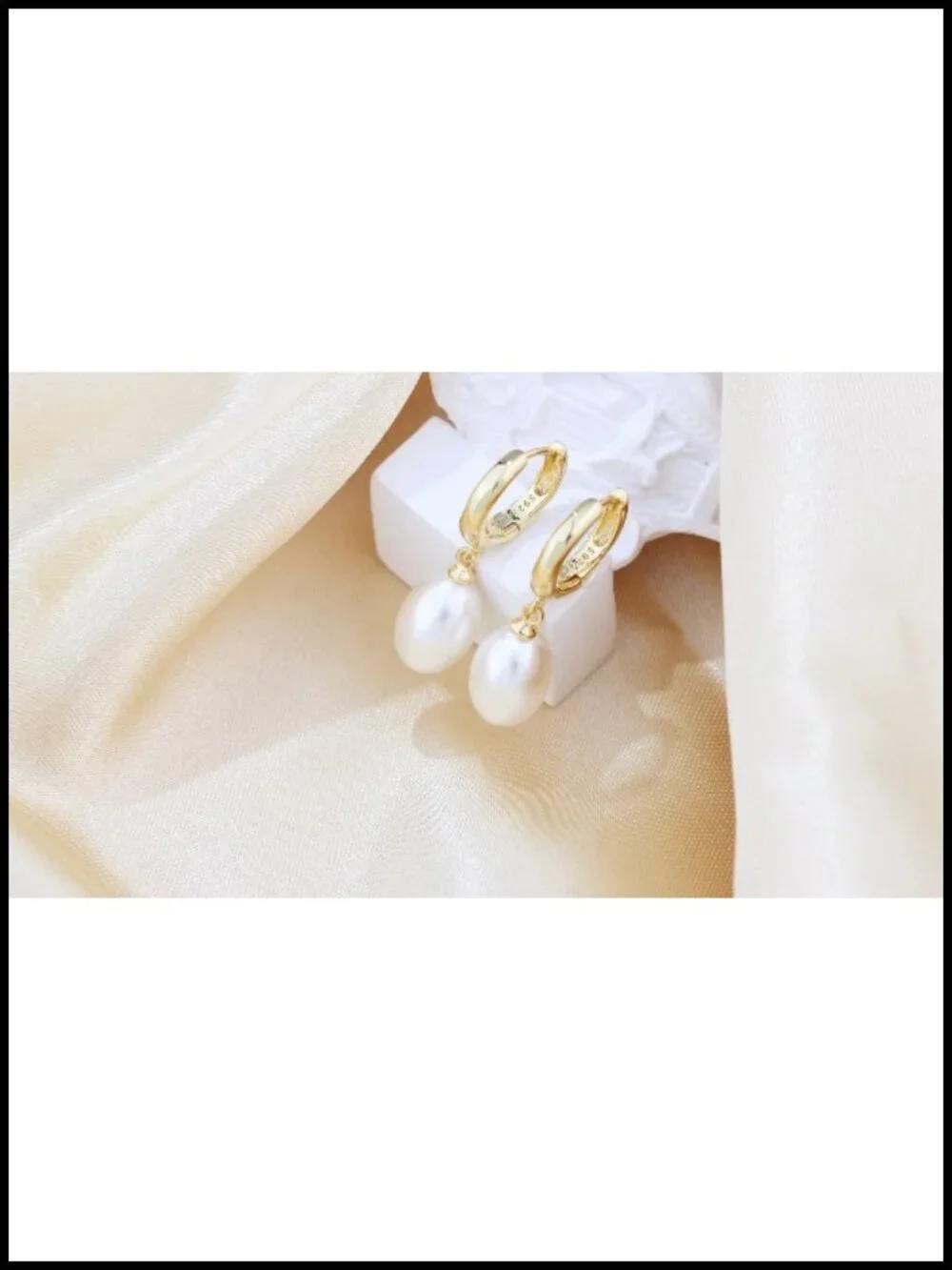 18K Gold Plated Sterling Silver Dangle Earrings Hypoallergenic Cubic Zirconia